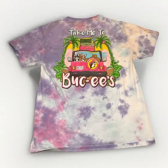 Buc-ee’s Tie Dye T-Shirt Medium Multicolor Take Me To Buc-ee’s - Picture 1 of 5